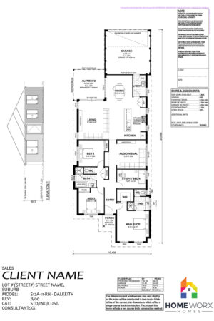 Homeworx Home Design Dalkeith Floorplan 4 Bedroom 2 Bathroom Family Home Layout