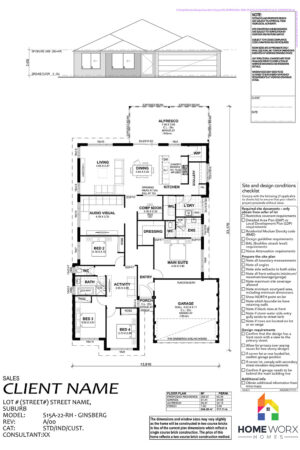 Homeworx Home Design Ginsberg Floorplan 4 Bedroom 2 Bathroom Family Home Layout