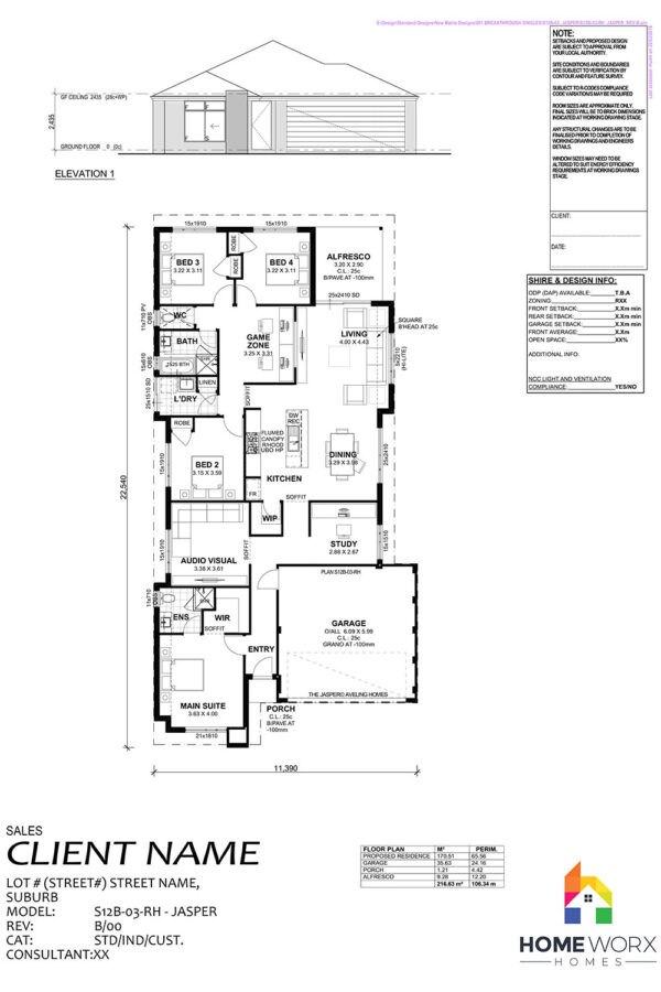 Homeworx Home Design Jasper Floorplan 4 Bedroom 2 Bathroom Family Home Layout