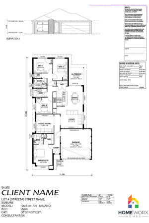 Homeworx Home Design Milano Floorplan 4 Bedroom 2 Bathroom Family Home Layout