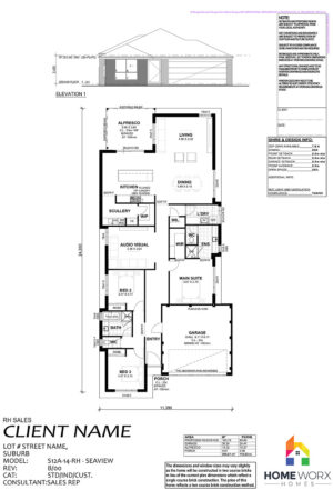 Homeworx Home Design Seaview Floorplan 3 Bedroom 2 Bathroom Family Home Layout