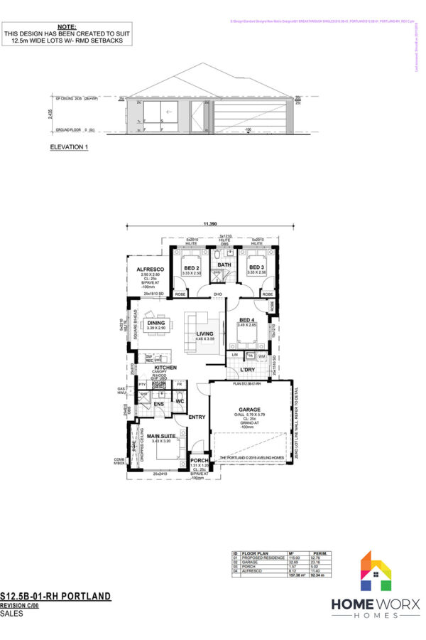 Homeworx Home Design Portland Floorplan 4 Bedroom 2 Bathroom Family Home Layout