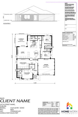 Homeworx Home Design Soho Floorplan 3 Bedroom 2 Bathroom Family Home Layout
