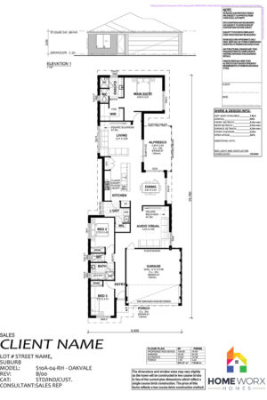 Homeworx Home Design Oakvale Floorplan 3 Bedroom 2 Bathroom Family Home Layout